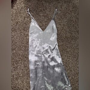 H&M Shimmering Silver Dress